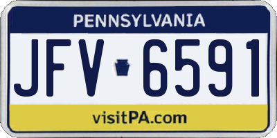 PA license plate JFV6591
