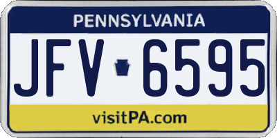 PA license plate JFV6595