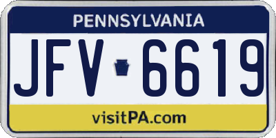 PA license plate JFV6619