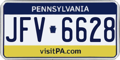 PA license plate JFV6628