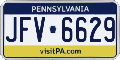 PA license plate JFV6629