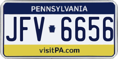 PA license plate JFV6656