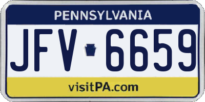 PA license plate JFV6659