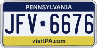 PA license plate JFV6676