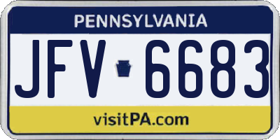 PA license plate JFV6683