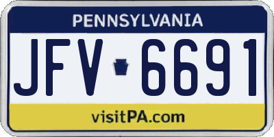 PA license plate JFV6691