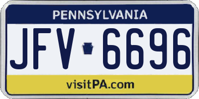 PA license plate JFV6696