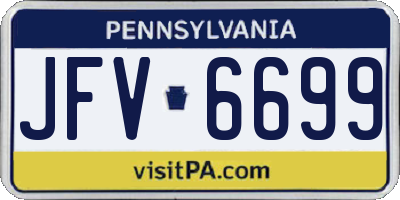 PA license plate JFV6699