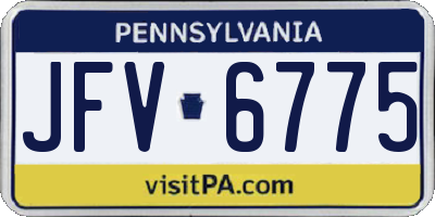 PA license plate JFV6775