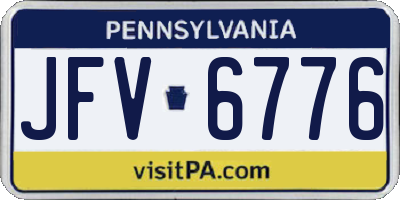 PA license plate JFV6776