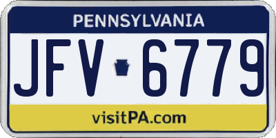 PA license plate JFV6779
