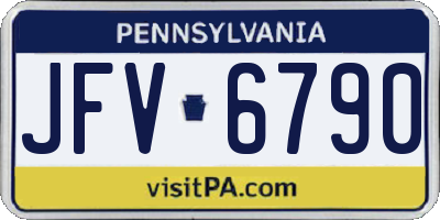 PA license plate JFV6790