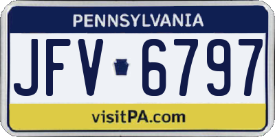 PA license plate JFV6797
