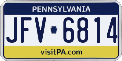 PA license plate JFV6814