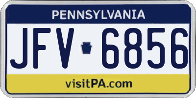 PA license plate JFV6856