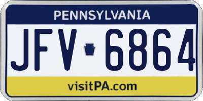 PA license plate JFV6864