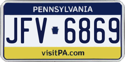 PA license plate JFV6869