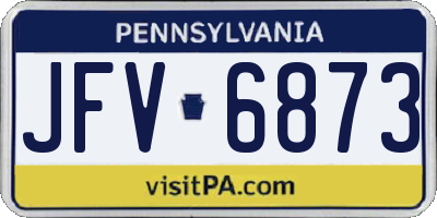 PA license plate JFV6873