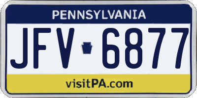 PA license plate JFV6877