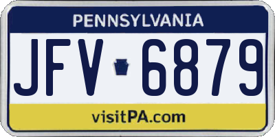 PA license plate JFV6879