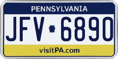 PA license plate JFV6890