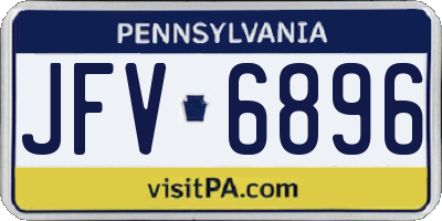PA license plate JFV6896