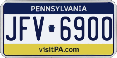 PA license plate JFV6900