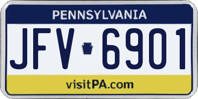 PA license plate JFV6901