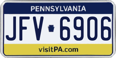 PA license plate JFV6906
