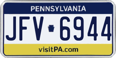 PA license plate JFV6944