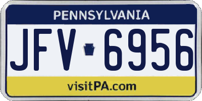PA license plate JFV6956
