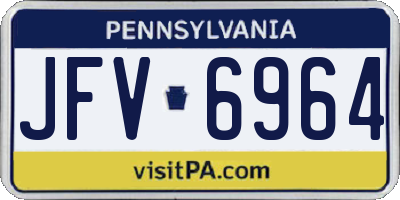PA license plate JFV6964