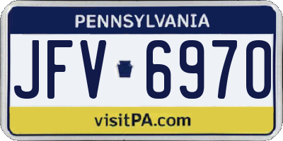 PA license plate JFV6970