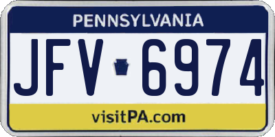 PA license plate JFV6974