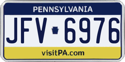 PA license plate JFV6976