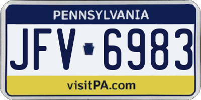 PA license plate JFV6983