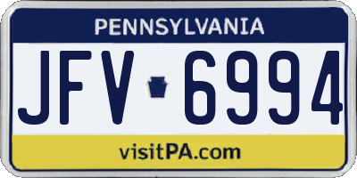 PA license plate JFV6994