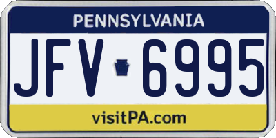 PA license plate JFV6995