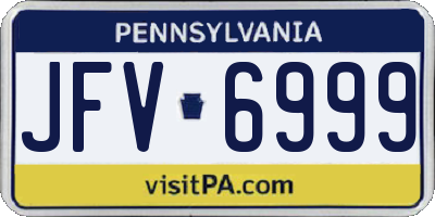 PA license plate JFV6999