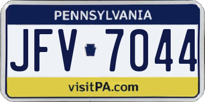 PA license plate JFV7044