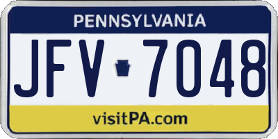 PA license plate JFV7048