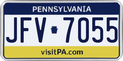 PA license plate JFV7055