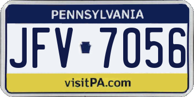 PA license plate JFV7056