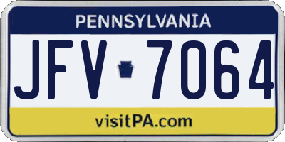 PA license plate JFV7064