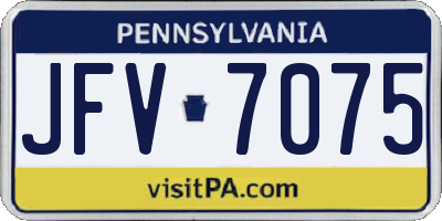 PA license plate JFV7075