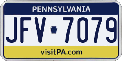 PA license plate JFV7079