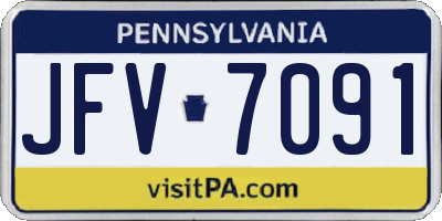 PA license plate JFV7091
