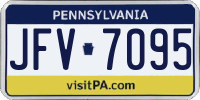 PA license plate JFV7095