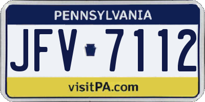 PA license plate JFV7112