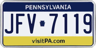 PA license plate JFV7119